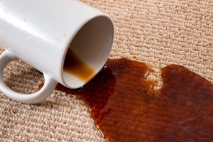 coffee stain on carpet