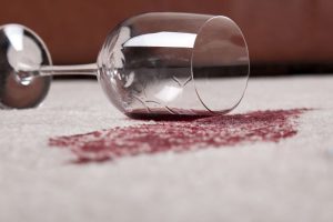 wine stain on carpet